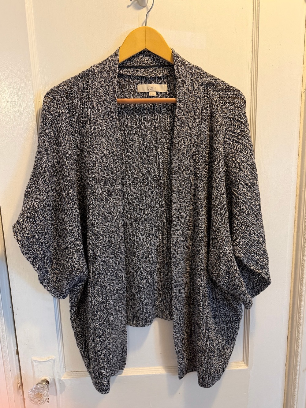 Loft Short Sleeve Marbled Cardigan